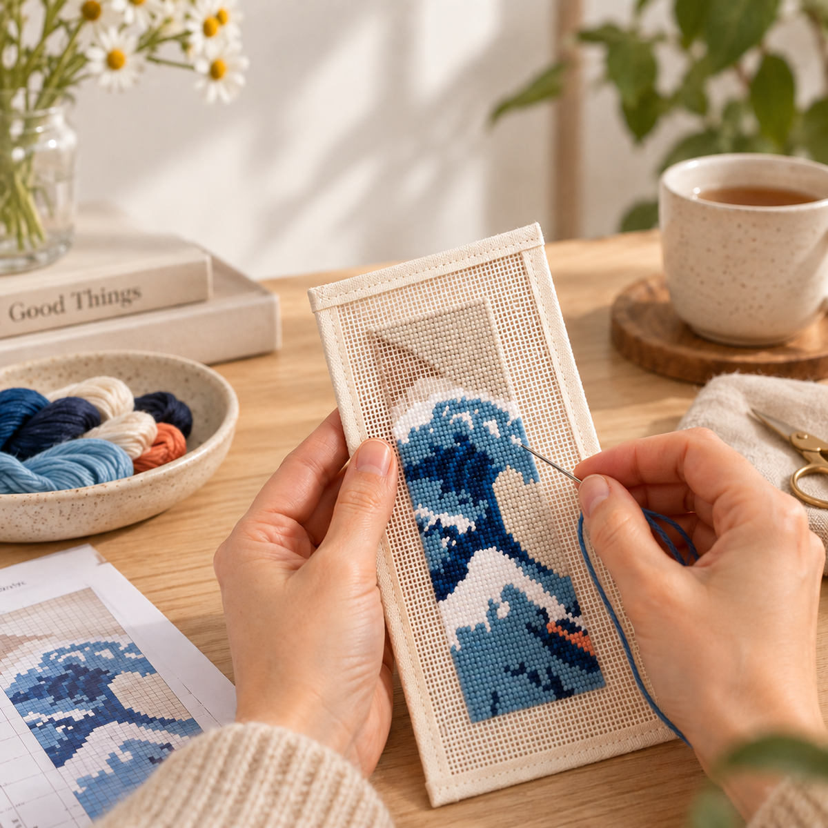Needlepoint-Lesezeichen und Sticksets zum Sticken auf Stramin