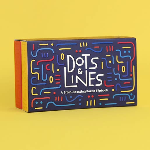 Geometrische Linien und Punkte auf einer Seite des Dots-&-Lines-Flipbooks