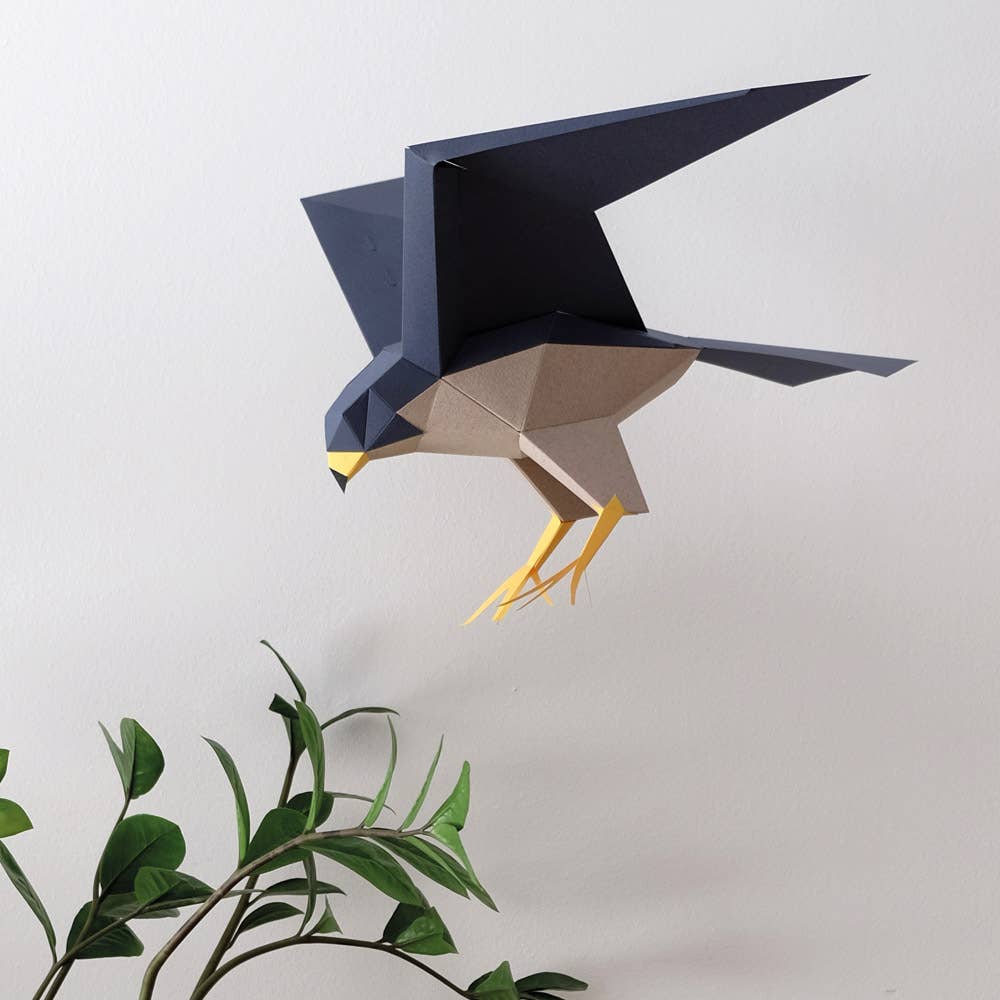 Wanderfalke 3D-Papiermodell – Papercraft-Bastelset